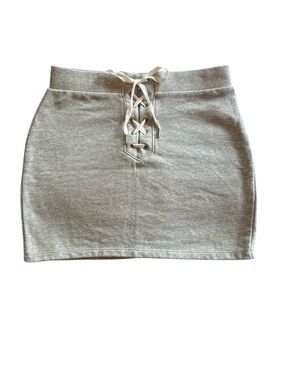Forever 21 Heather Gray Stretch Mini Skirt